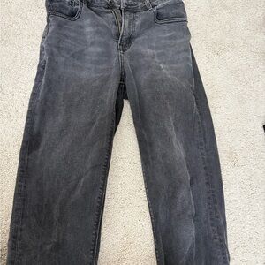 American Eagle Outfitters Gray Black Washed Straight Jeans